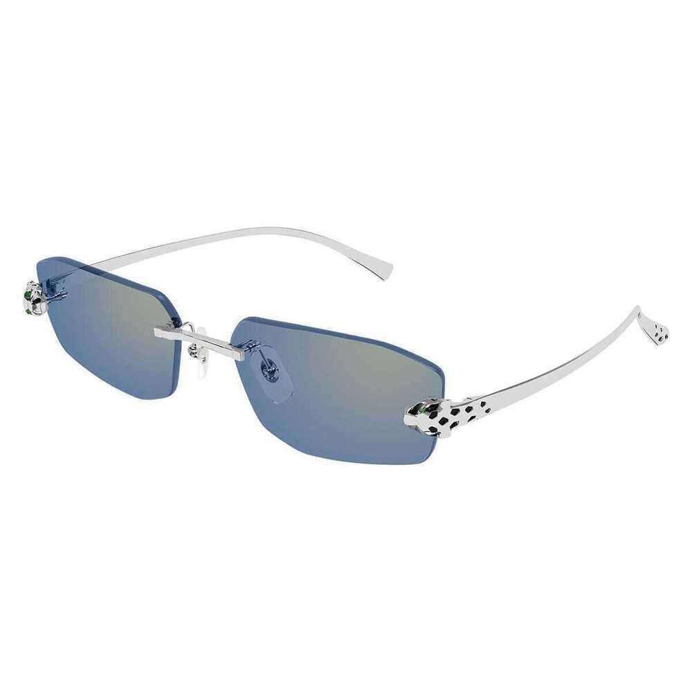 Cartier CT0474S Sunglasses Silver Metal Rimless